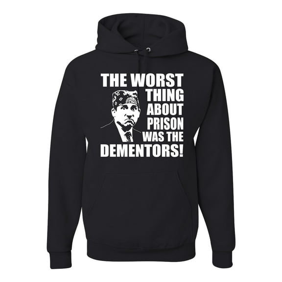 Wild Bobby, Office Prison Mike Dementors Michael Scott, Pop Culture, Unisex Graphic Hoodie Sweatshirt, Black, Small