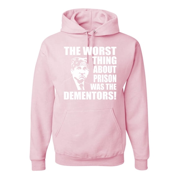 Wild Bobby, Office Prison Mike Dementors Michael Scott, Pop Culture, Unisex Graphic Hoodie Sweatshirt, Light Pink, 3X-Large