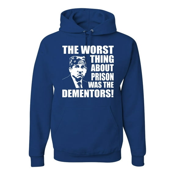 Wild Bobby, Office Prison Mike Dementors Michael Scott, Pop Culture, Unisex Graphic Hoodie Sweatshirt, Royal, Large