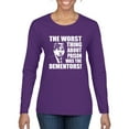 thumbnail image 1 of Wild Bobby, Office Prison Mike Dementors Michael Scott, Pop Culture, Women Graphic Long Sleeve Tee, Purple, XX-Large, 1 of 4