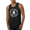 thumbnail image 1 of Official Bigfoot Search Team Funny Sasquatch Pop Culture Mens Graphic Tank Top, Black, Small, 1 of 3