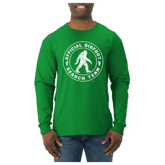 Wild Bobby Official Bigfoot Search Team Funny Sasquatch Pop Culture Men Long Sleeve Shirt