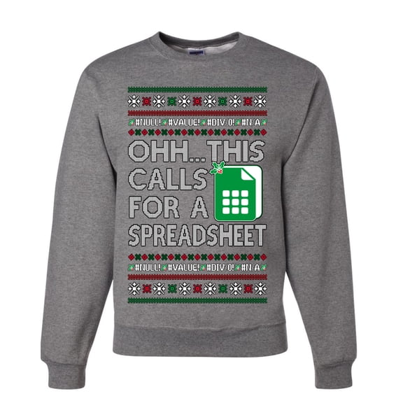 Wild Bobby Oh... This Calls for A Spreadsheet Sweater | Holiday Unisex Crewneck Sweatshirt