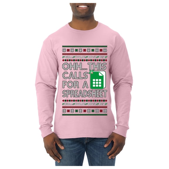 Wild Bobby Oh... This Calls for A Spreadsheet Sweater | Holiday Unisex Men Long Sleeve Shirt