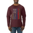 thumbnail image 1 of Wild Bobby, No One Fights Alone First Responder Dispatcher EMS Corrections Police Fire Military Unity, Pop Culture, Men Long Sleeve Shirt, Maroon, Large, 1 of 4