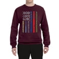 thumbnail image 1 of Wild Bobby, No One Fights Alone First Responder Dispatcher EMS Corrections Police Fire Military Unity, Pop Culture, Unisex Crewneck Graphic Sweatshirt, Maroon, Medium, 1 of 4