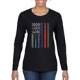 thumbnail image 1 of Wild Bobby, No One Fights Alone First Responder Dispatcher EMS Corrections Police Fire Military Unity, Pop Culture, Women Graphic Long Sleeve Tee, Black, Small, 1 of 4