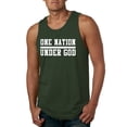 thumbnail image 1 of Wild Bobby One Nation Under God Inspirational/Christian Men Graphic Tank Top, Forest Green, Large, 1 of 5
