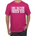 thumbnail image 1 of Wild Bobby One Nation Under God Inspirational/Christian Men Graphic Tee, Fuschia, X-Large, 1 of 5