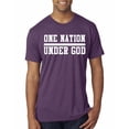 thumbnail image 1 of Wild Bobby One Nation Under God Inspirational/Christian Men Premium Tri Blend Tee, Vintage Purple, X-Large, 1 of 5