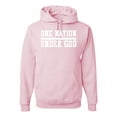 thumbnail image 1 of Wild Bobby One Nation Under God Inspirational/Christian Unisex Graphic Hoodie Sweatshirt, Light Pink, Small, 1 of 5