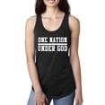 thumbnail image 1 of Wild Bobby One Nation Under God Inspirational/Christian Women Racerback Tank Top, Black, Small, 1 of 5