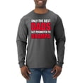 thumbnail image 1 of Wild Bobby,Only The Best Dads Get Promoted to Grampa, Father's Day, Men Long Sleeve Shirt, Heather Black, 3XL, 1 of 3