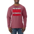 thumbnail image 1 of Wild Bobby,Only The Best Dads Get Promoted to Grampa, Father's Day, Men Long Sleeve Shirt, Vintage Heather Red, 3XL, 1 of 3
