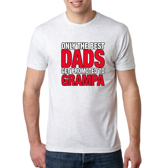Wild Bobby,Only The Best Dads Get Promoted to Grampa, Father's Day, Men Premium Tri Blend Tees, Heather White, 2XL