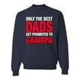 thumbnail image 1 of Wild Bobby,Only The Best Dads Get Promoted to Grampa, Father's Day, Unisex Crewneck Graphic Sweatshirt, Navy, Medium, 1 of 3