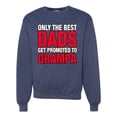 thumbnail image 1 of Wild Bobby,Only The Best Dads Get Promoted to Grampa, Father's Day, Unisex Crewneck Graphic Sweatshirt, Vintage Heather Navy, X-Large, 1 of 3