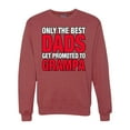 thumbnail image 1 of Wild Bobby,Only The Best Dads Get Promoted to Grampa, Father's Day, Unisex Crewneck Graphic Sweatshirt, Vintage Heather Red, Small, 1 of 3