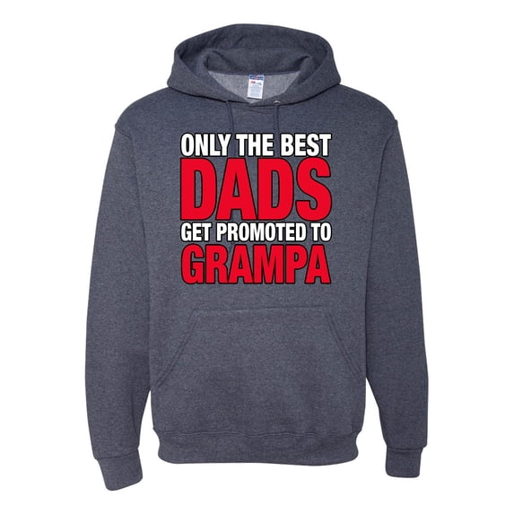 Wild Bobby,Only The Best Dads Get Promoted to Grampa, Father's Day, Unisex Graphic Hoodie Sweatshirt, Vintage Heather Navy, 3XL