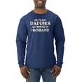 thumbnail image 1 of Wild Bobby, Only the Best Daddies Gets Promoted to Husband, Father's Day, Men Long Sleeve Shirt, Navy, XX-Large, 1 of 3