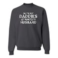 thumbnail image 1 of Wild Bobby, Only the Best Daddies Gets Promoted to Husband, Father's Day, Unisex Crewneck Graphic Sweatshirt, Charcoal, XX-Large, 1 of 3