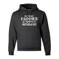 thumbnail image 1 of Wild Bobby, Only the Best Daddies Gets Promoted to Husband, Father's Day, Unisex Graphic Hoodie Sweatshirt, Heather Black, X-Large, 1 of 3