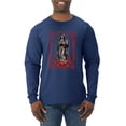 thumbnail image 1 of Wild Bobby, Our Lady of Guadalupe Blessed Virgin Mary Religious, Inspirational/Christian, Men Long Sleeve Shirt, Navy, Large, 1 of 3