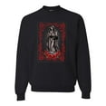 thumbnail image 1 of Wild Bobby, Our Lady of Guadalupe Blessed Virgin Mary Religious, Inspirational/Christian, Unisex Crewneck Graphic Sweatshirt, Black, Small, 1 of 3