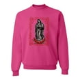 thumbnail image 1 of Wild Bobby, Our Lady of Guadalupe Blessed Virgin Mary Religious, Inspirational/Christian, Unisex Crewneck Graphic Sweatshirt, Fuschia, 2XL, 1 of 3