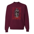 thumbnail image 1 of Wild Bobby, Our Lady of Guadalupe Blessed Virgin Mary Religious, Inspirational/Christian, Unisex Crewneck Graphic Sweatshirt, Maroon, Medium, 1 of 3