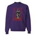 thumbnail image 1 of Wild Bobby, Our Lady of Guadalupe Blessed Virgin Mary Religious, Inspirational/Christian, Unisex Crewneck Graphic Sweatshirt, Purple, Large, 1 of 3