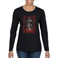 thumbnail image 1 of Wild Bobby, Our Lady of Guadalupe Blessed Virgin Mary Religious, Inspirational/Christian, Women Graphic Long Sleeve Tee, Black, Small, 1 of 3