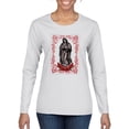 thumbnail image 1 of Wild Bobby, Our Lady of Guadalupe Blessed Virgin Mary Religious, Inspirational/Christian, Women Graphic Long Sleeve Tee, White, Medium, 1 of 3