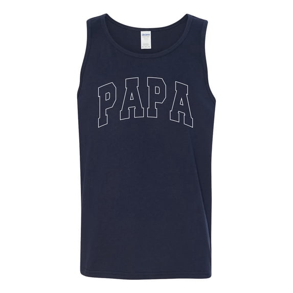 Wild Bobby PAPA Varsity Letters Men Tank Top