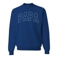 thumbnail image 1 of Wild Bobby PAPA Varsity Letters Unisex Crewneck Sweatshirt, 1 of 6