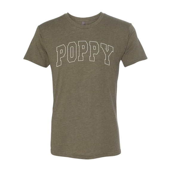 Wild Bobby POPPY Varsity Letters Men Premium Tri Blend Tee