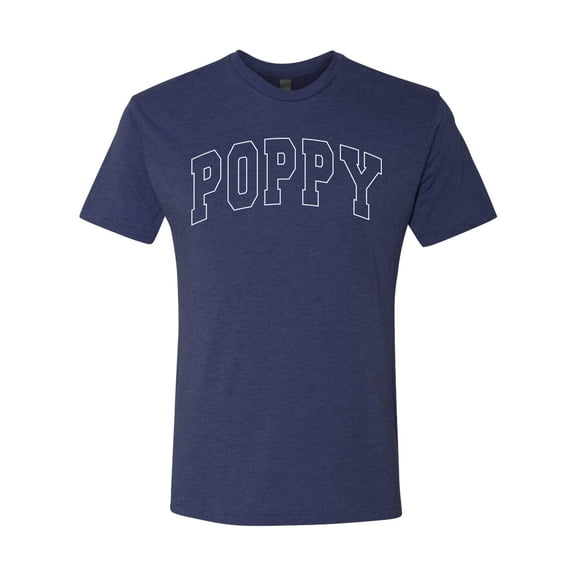 Wild Bobby POPPY Varsity Letters Men Premium Tri Blend Tee