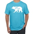 thumbnail image 1 of Wild Bobby, Papa Bear, Father's Day, Men Graphic Tee, Light Turquoise, 3X-Large, 1 of 4