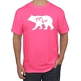 thumbnail image 1 of Wild Bobby, Papa Bear, Father's Day, Men Graphic Tee, Neon Pink, Large, 1 of 4