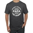thumbnail image 1 of Wild Bobby, Papa Man Myth Legend Funny Dad Uncle Papa Granpa Dad Gift, Father's Day, Men Graphic Tee, Heather Black, 4X-Large, 1 of 4