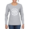 thumbnail image 1 of Wild Bobby, Papa Man Myth Legend Funny Dad Uncle Papa Granpa Dad Gift, Father's Day, Women Graphic Long Sleeve Tee, Heather Grey, Large, 1 of 4