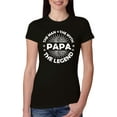thumbnail image 1 of Wild Bobby, Papa Man Myth Legend Funny Dad Uncle Papa Granpa Dad Gift, Father's Day, Women Slim Fit Junior Tee, Black, Small, 1 of 4