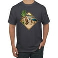 thumbnail image 1 of Wild Bobby, Paradise Found Beach Chilling Pop Culture Men's Graphic T-Shirt, Charcoal, X-Large, 1 of 3