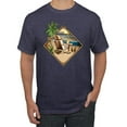 thumbnail image 1 of Wild Bobby, Paradise Found Beach Chilling Pop Culture Men's Graphic T-Shirt, Vintage Heather Navy, 4XL, 1 of 3