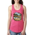 thumbnail image 1 of Wild Bobby, Paradise Surf Shack Marlin Pop Culture Ladies Racerback Tank Top, Hot Pink, Medium, 1 of 3