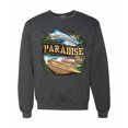 thumbnail image 1 of Wild Bobby, Paradise Surf Shack Marlin Pop Culture Unisex Crewneck Graphic Sweatshirt, Heather Black, Medium, 1 of 3