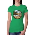 thumbnail image 1 of Paradise Surf Shack Marlin Pop Culture Womens Slim Fit Junior Tee, Kelly, 2XL, 1 of 3