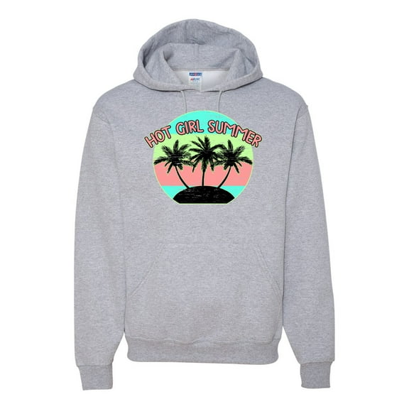 Wild Bobby, Pastel Color Hot Girl Summer, Streetwear, Unisex Graphic Hoodie Sweatshirt, Heather Grey, X-Large