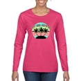 thumbnail image 1 of Wild Bobby, Pastel Color Hot Girl Summer, Streetwear, Women Graphic Long Sleeve Tee, Fuschia, X-Large, 1 of 4