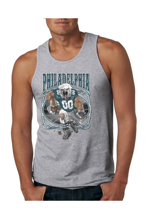, Philadelphia Fan | PHI Fantasy Football ,Sports, Men Graphic Tank Top, Heather Grey, Small